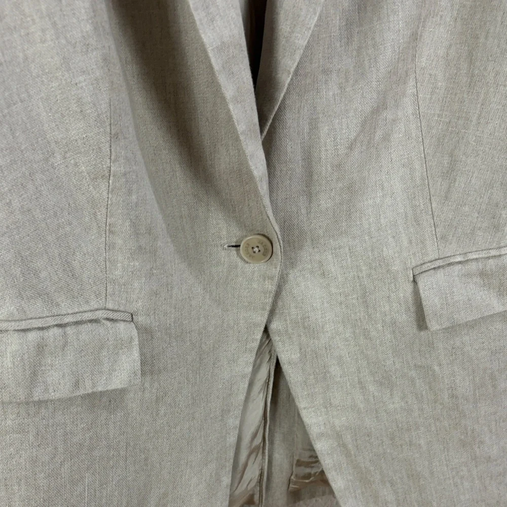 JAEGER Pure Linen ,Size 18,Women's ,Color Oatmeal,Blazer - Picture 5 of 17